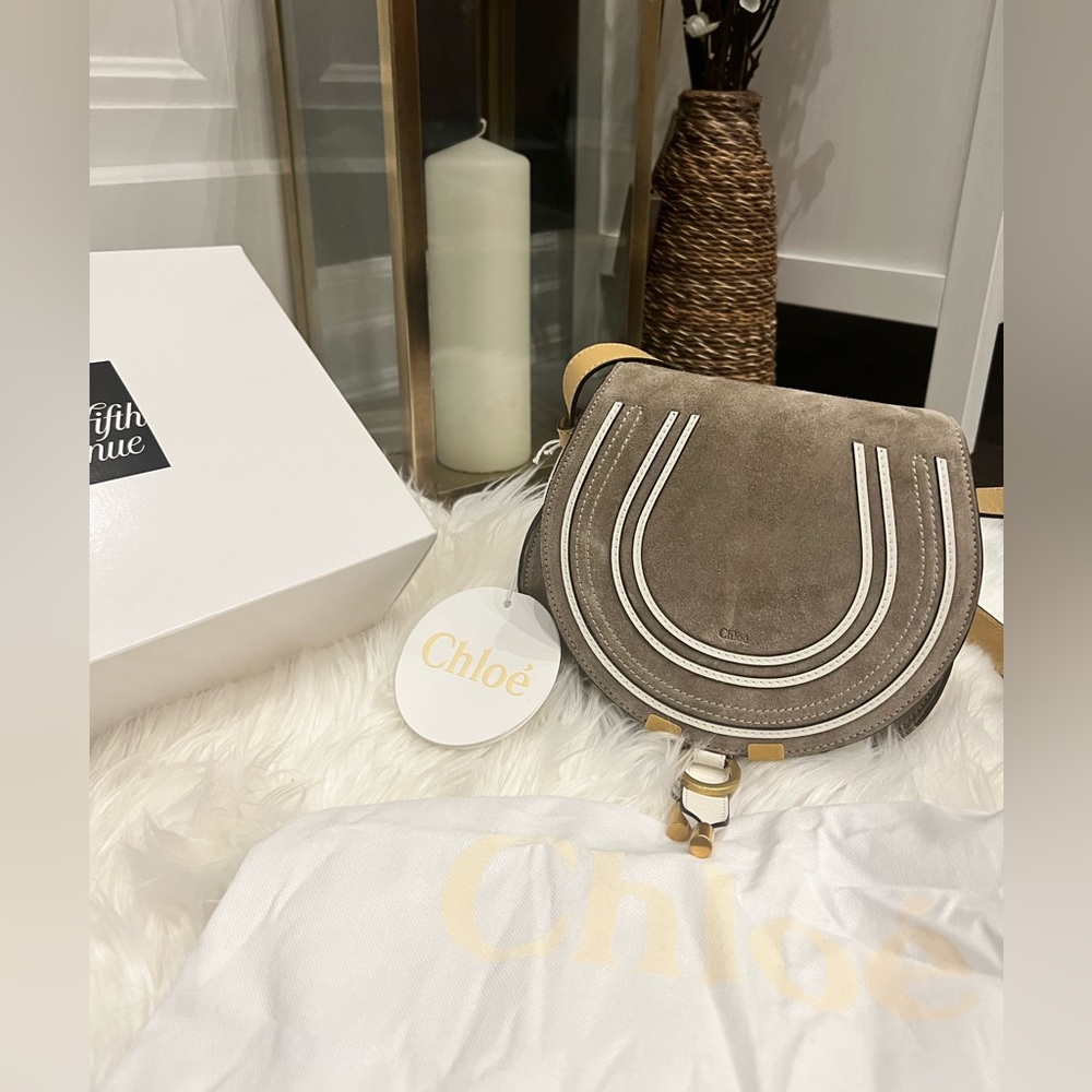 BRAND NEW Chloe Marcie Suede Saddle bag